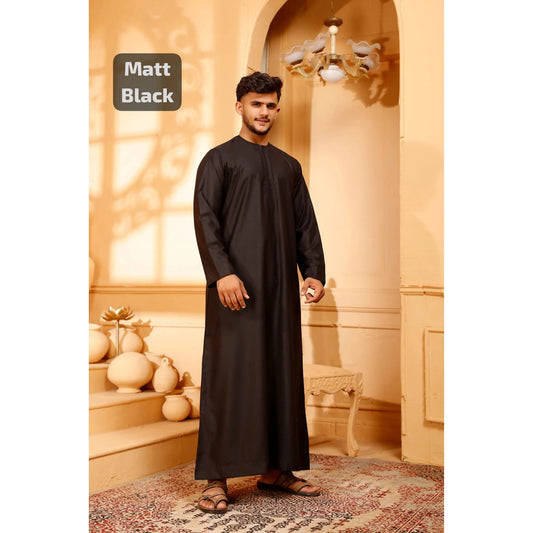 Matte Black Omani Thobe