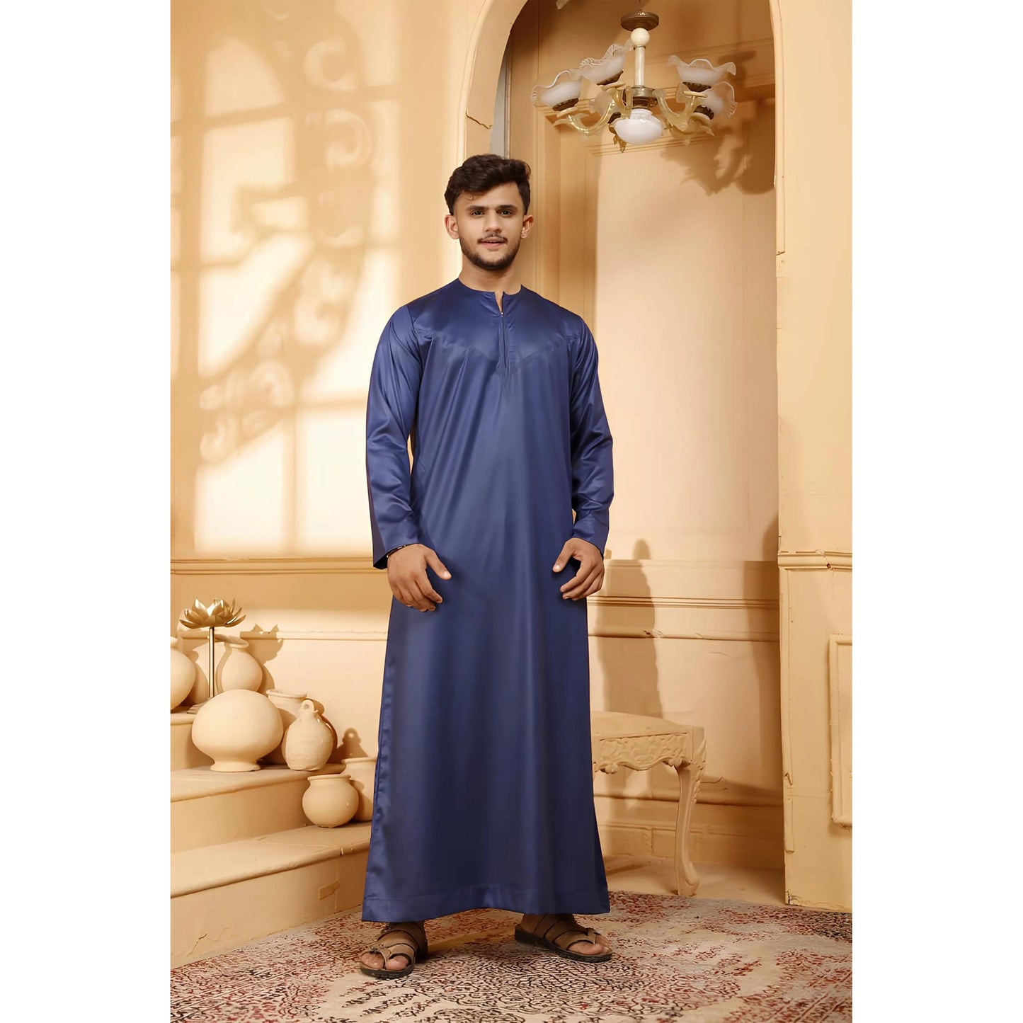 Matte Blue Omani Thobe
