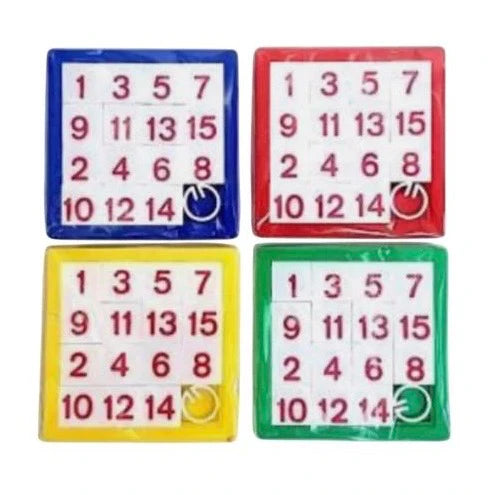 4 Pack Slide Number Puzzle - 1 of Each Colour
