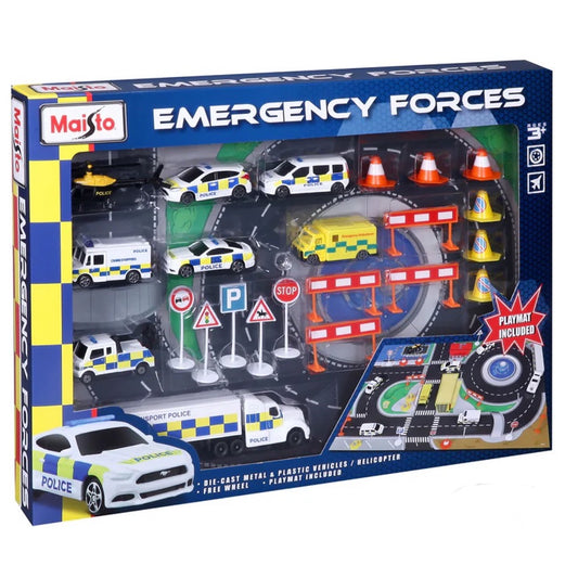 Fresh Metal Emergency Force Playset Inc Playmat